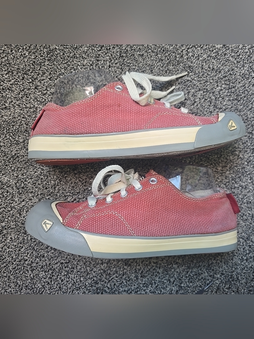 Keen women's Colorado lace up canvas shoes coral/gray size 9.5 - Picture 6 of 11